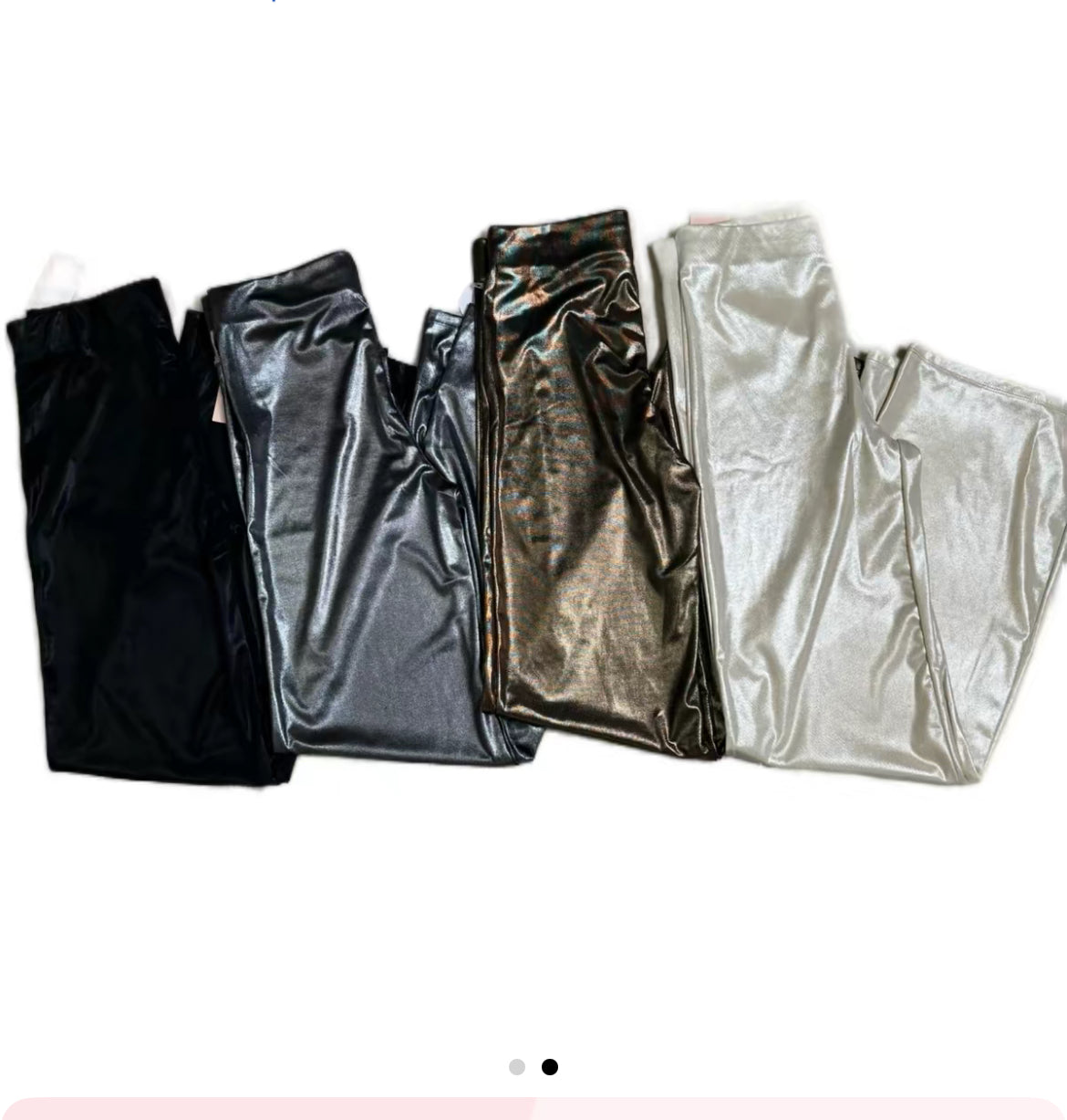 Metallic Shiny Wide Leg Pants