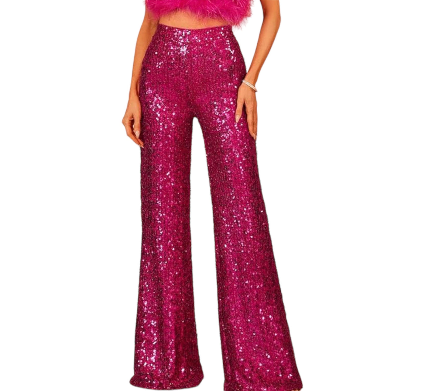 Cali Wide Leg Pants Sequin