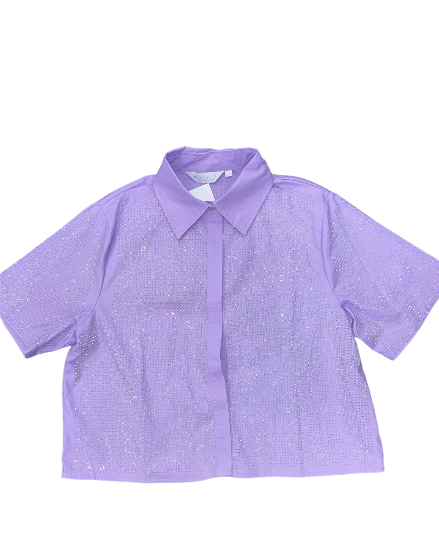 Rhinestone Short Sleeve Top