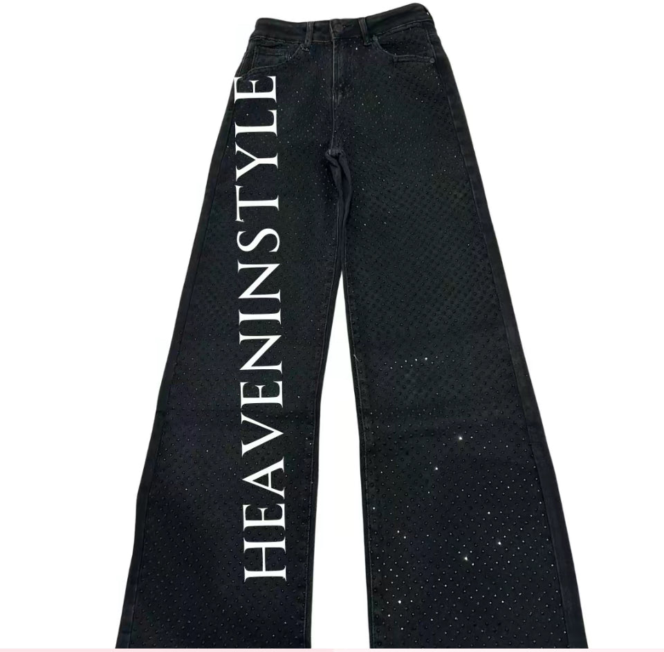 Brittany 2 Women's Dark Denim Full Front Stone Jeans - Bottom