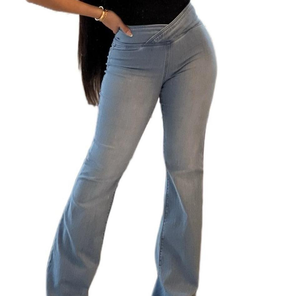 Fashion Flare Hight Waisted Flare Denim Jeans