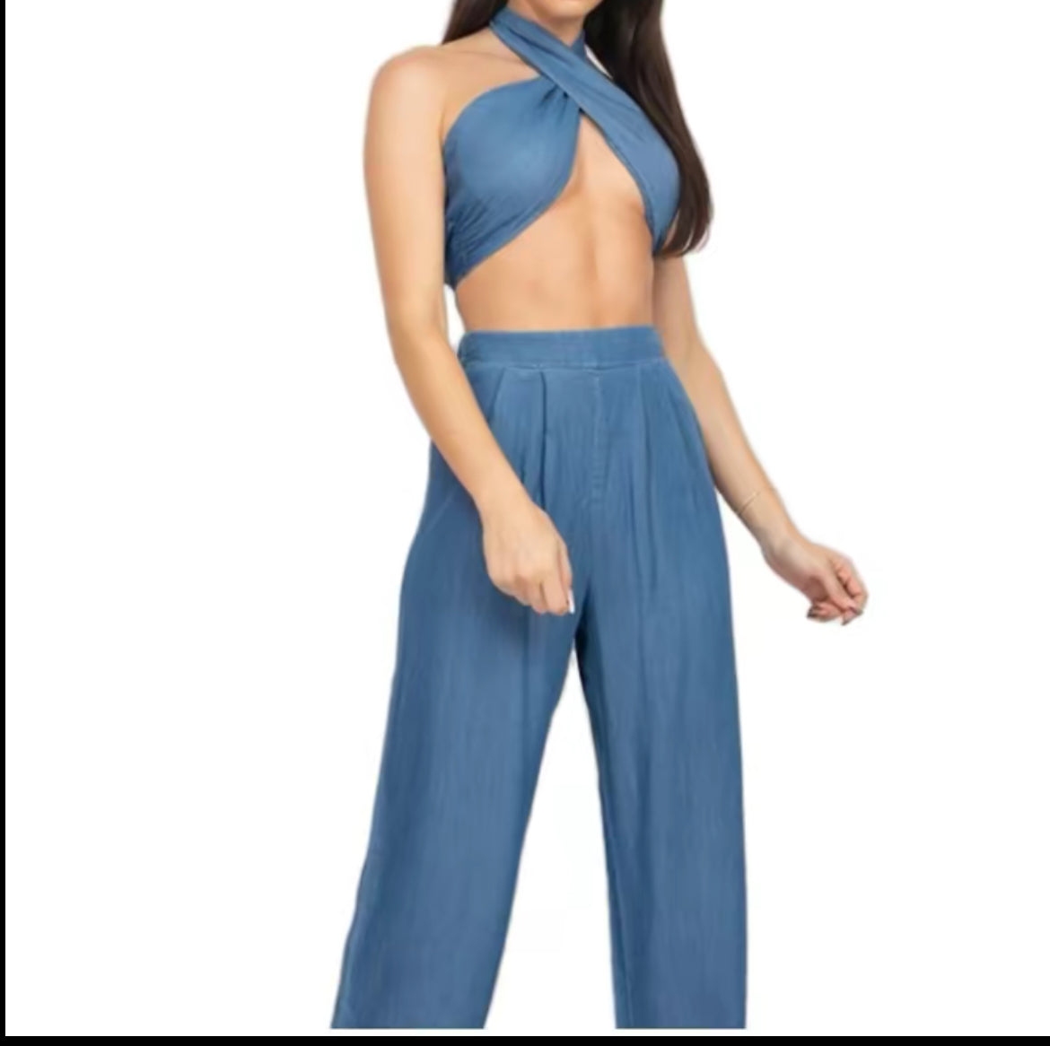 Denim Set Fashion Fit - Y2K Casual Top & Slim Fit Jeans - Comfortable All Seasons Wear - Stylish...
