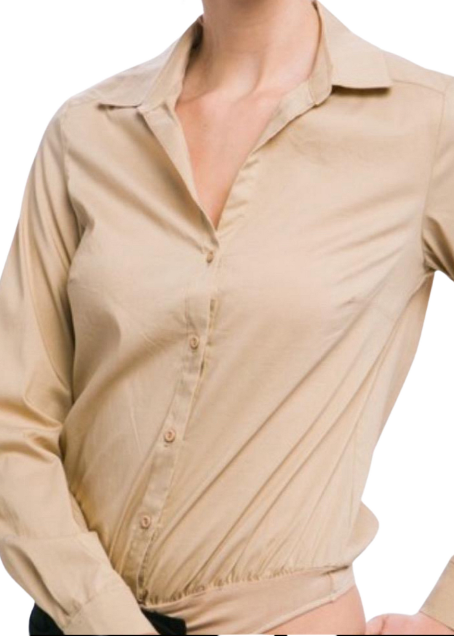 Basic Long Sleeve Button Up Full Comfort bodysuit