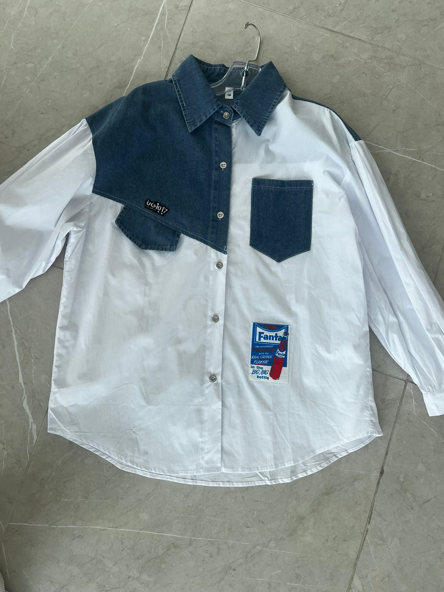 Dylan White and Denim Button Up