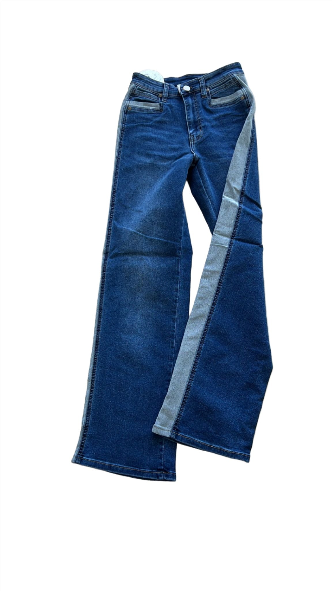 Two Tone Trendy Style Denim Womenswear
