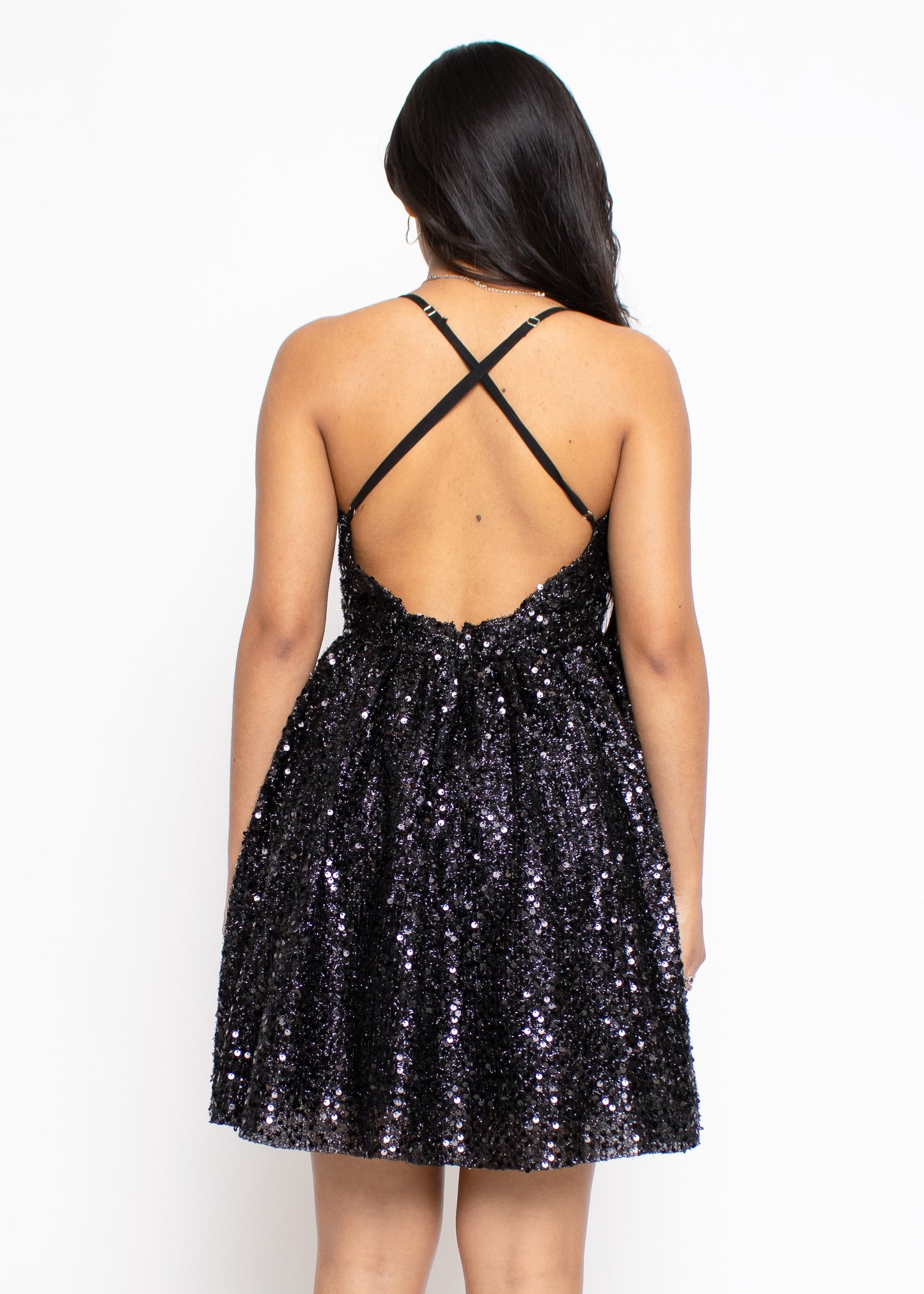 Fuzzy Sequin Dress