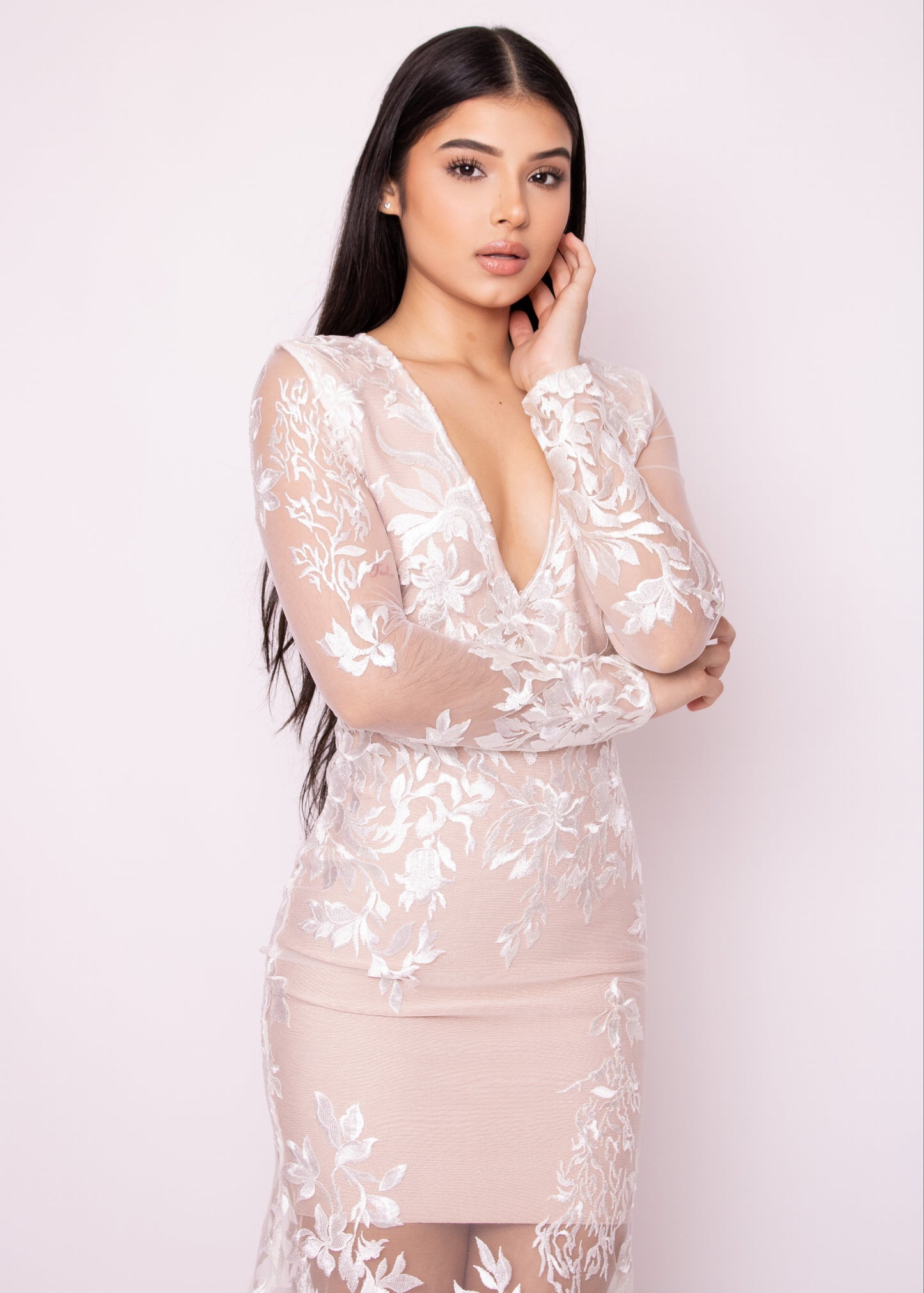 Sully White Flower Dress