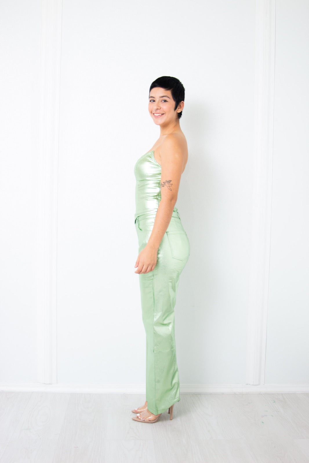 Green Metallic Corset