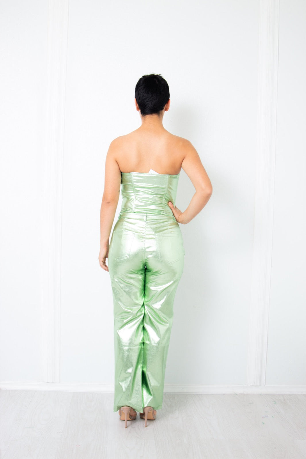 Green Metallic Corset