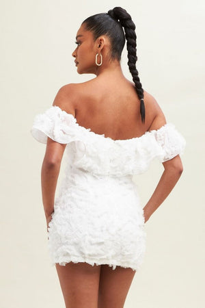Maribella Dress 3D Flower Detail