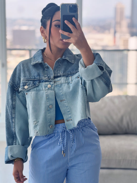 June Two Tones Denim Jacket