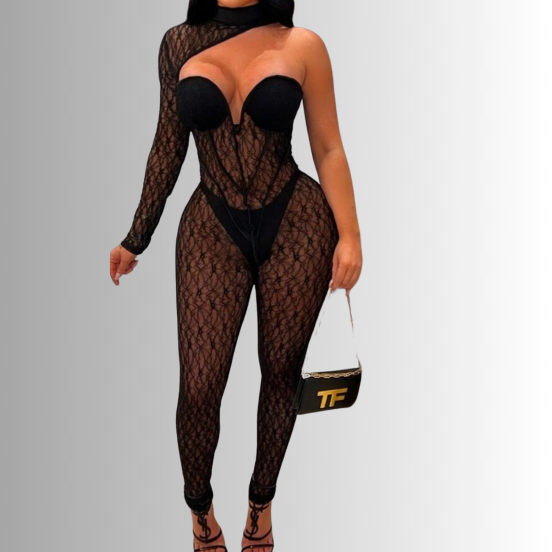 I DARE YOU LACE JUMPSUIT