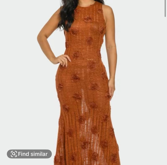Anita Vacay Collection Flower Detail Maxi Dress for Women, Casual Style, Elegant Floral Design -
Womenswear