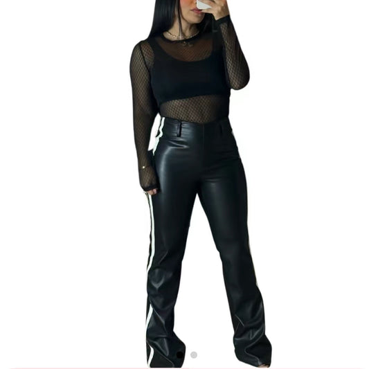 Pleather Line Pants Fashion Fall &
Must have Fitted Style