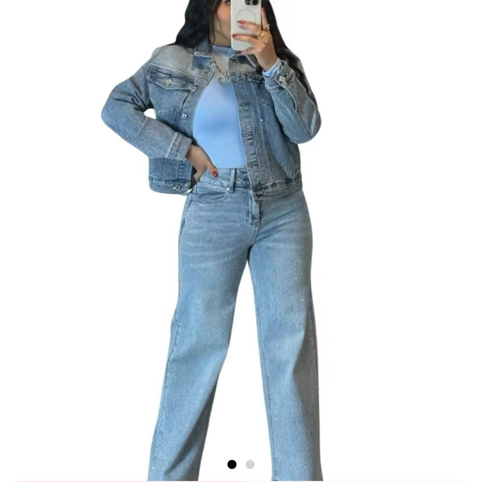 Esther Drop Wide Leg
Denim Jeans