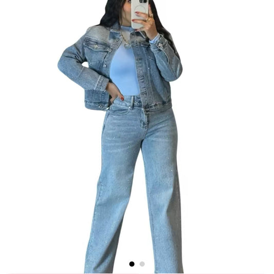 Esther Drop Wide Leg
Denim Jeans