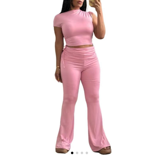 Slim Buttery New Set - Long Sleeve or Short Sleeve & Flare Pants