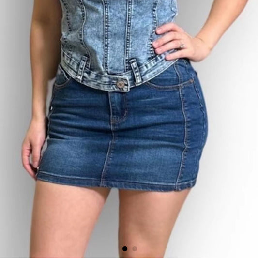 Rodeo Denim Skirt - Women's Bottom, Blue, Casual Style, Comfortable Fit, Stylish Design
- Womenswear