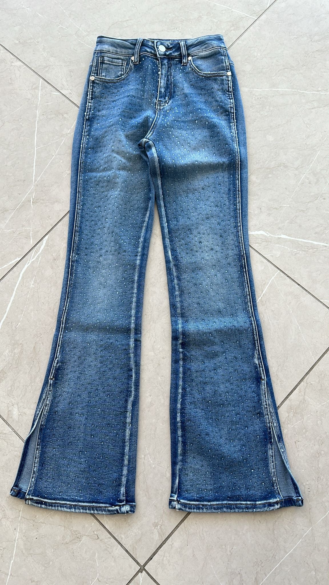 Romina Drop Women Hight Waisted Denim Pearl Jeans