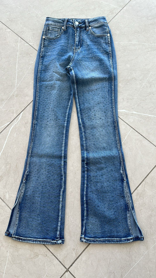 Romina Drop Women Hight Waisted Denim Pearl Jeans