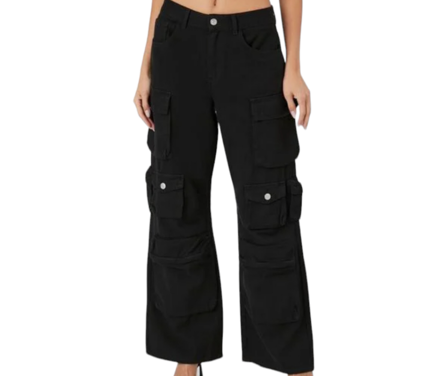 Lizza Black Cargo Pants