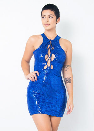 Tie Front Detail Mini Dress