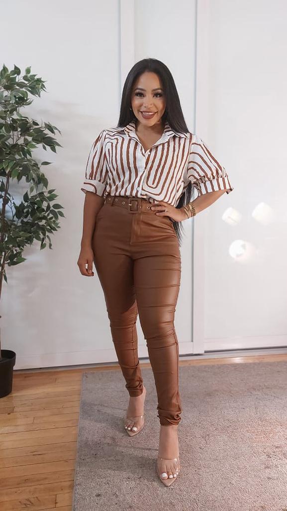 Stripes Nude Top