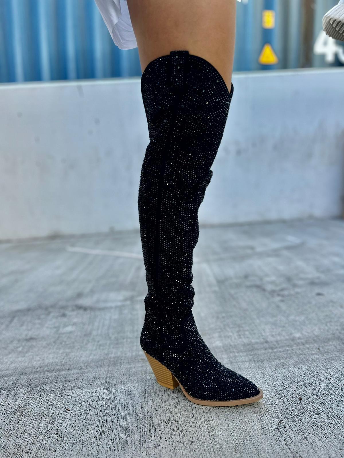 River Rhinestone Boots