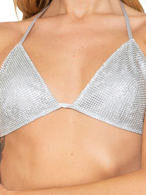 Rhinestone Bra Top