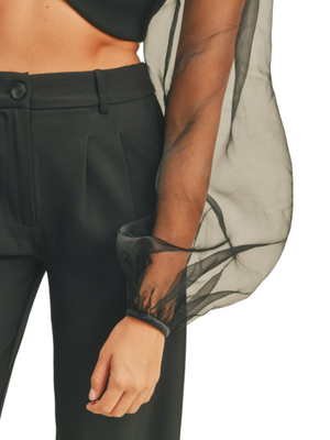 Puff Sleeves Crop Top