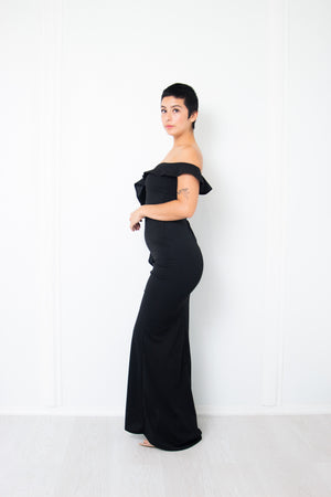 Molly Off Shoulder Ruffles Gown