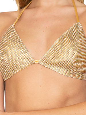 Rhinestone Bra Top