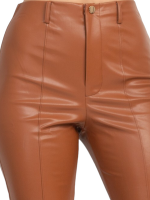 Split Leather Pants