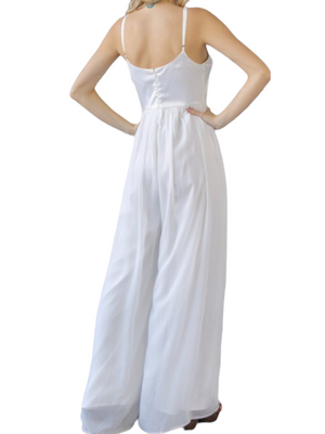 White chiffon Jumpsuit