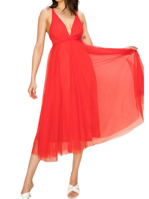 Tulle midi Dress
