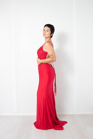 Gloria Open Back Gown