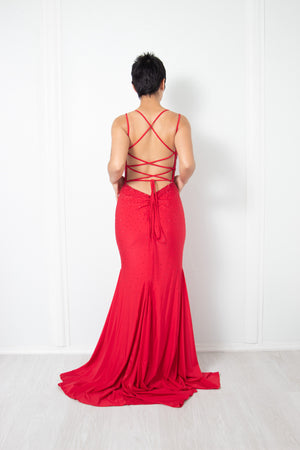 Gloria Open Back Gown