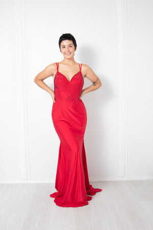 Gloria Open Back Gown