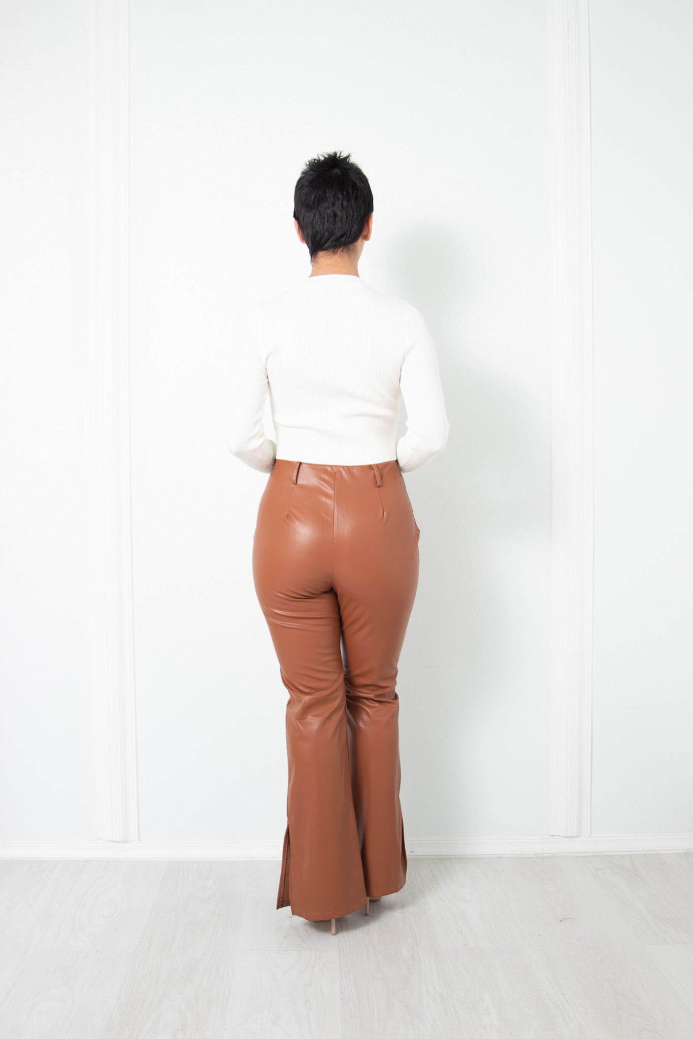 Split Leather Pants