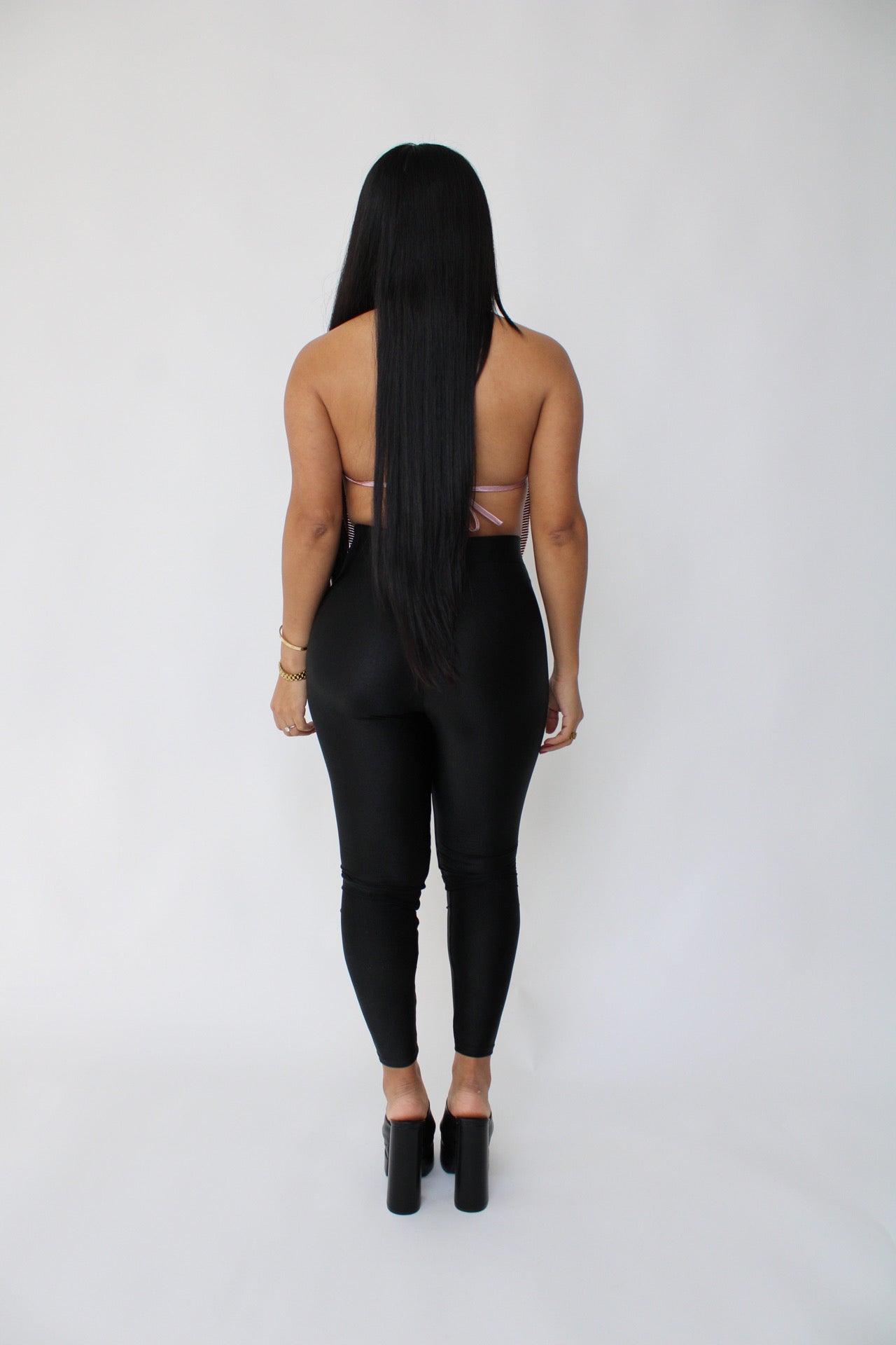 Rhinestone Tie Back Top