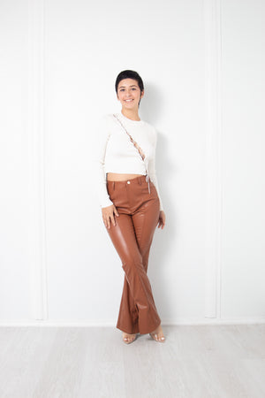 Split Leather Pants