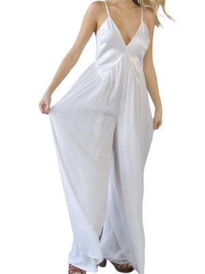 White chiffon Jumpsuit