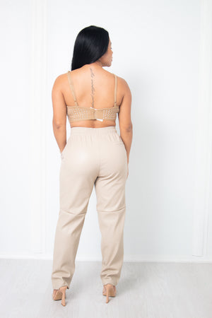 Rhinestone Strap Crop Top