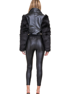 Moto Fur Jacket