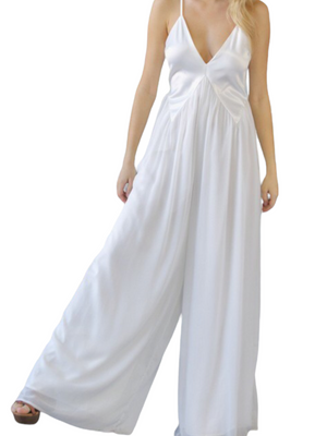 White chiffon Jumpsuit