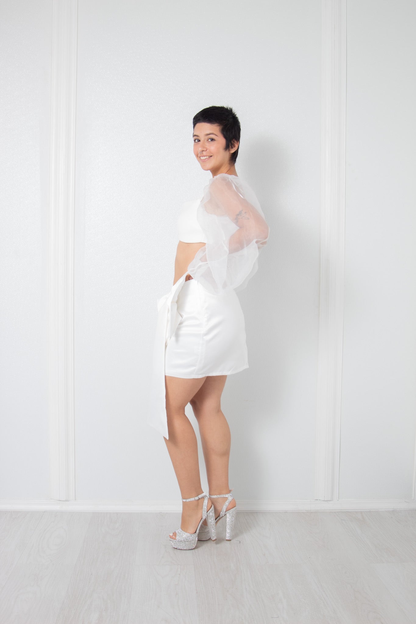 Puff Sleeves Crop Top